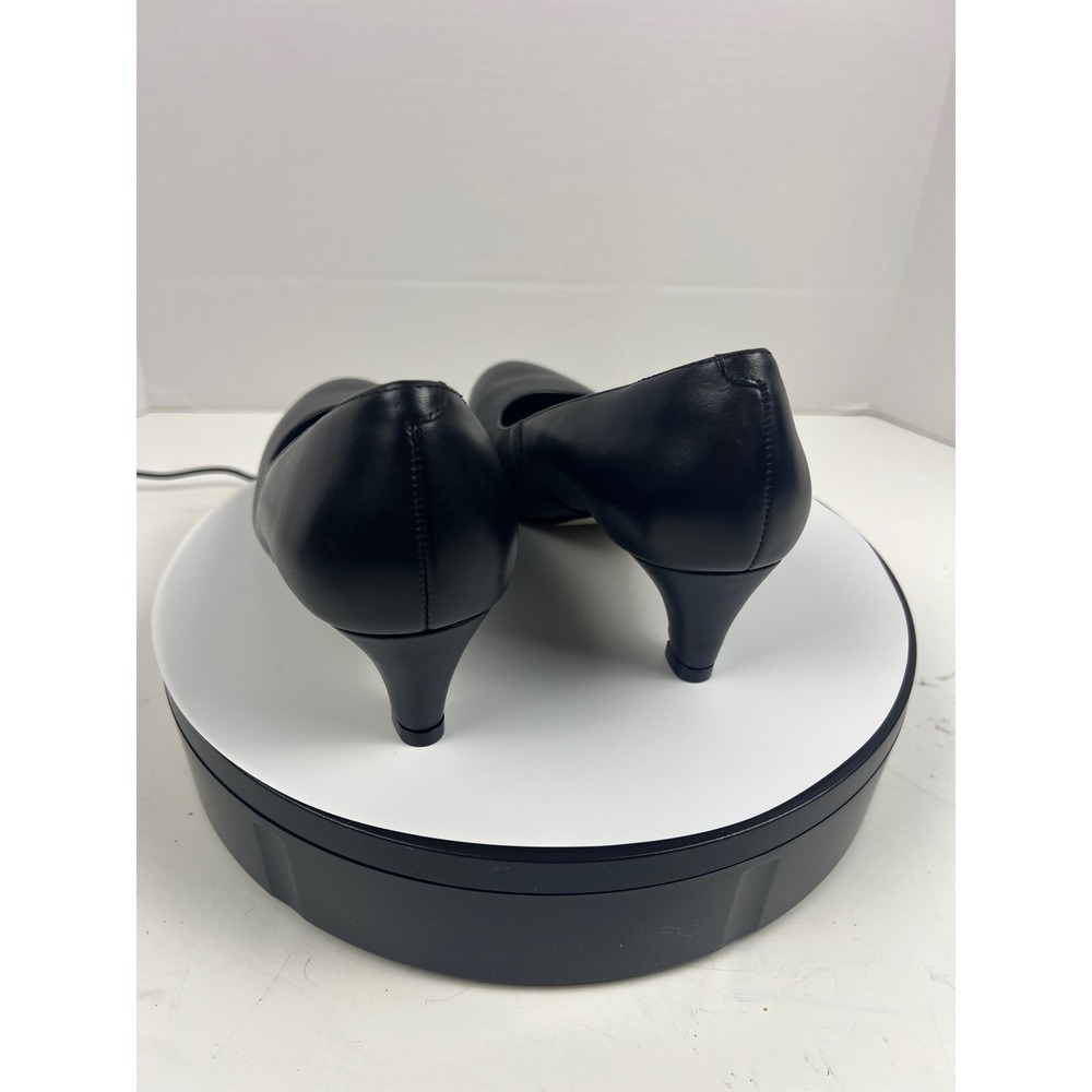 Walking Cradles Womens Black Leather Pumps 7.5 Wide Arch Support Comfort Heel - Picture 6 of 17
